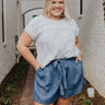 Permission To Smile Shift Top In Blue   Curves Image - 1