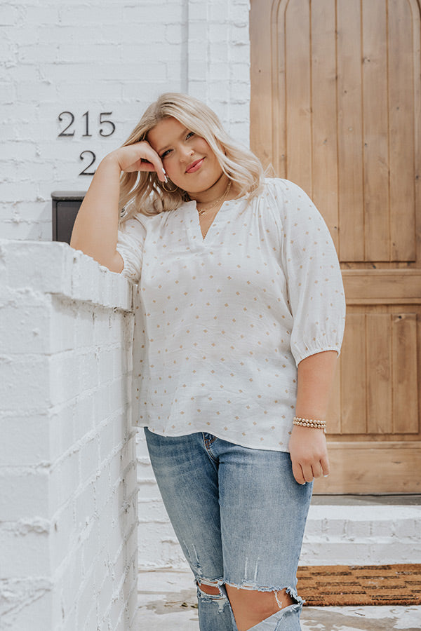 Sky High Ambitions Shift Top In White   Curves Image - 2