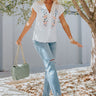 Fields Of Flowers Embroidered Top In White Image - 1