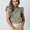 Veranda Brunch Shift Top In Sage Image - 1