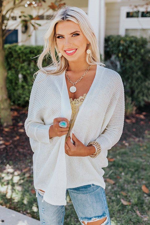 Splendid Day Knit Cardigan in Ivory Image - 2