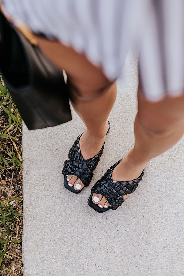 The Trudie Braided Sandal In Black