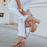 The Florentina Faux Leather Heel In Tan Image - 1