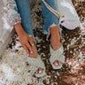 The Trudie Braided Sandal In Light Sage Image - 1