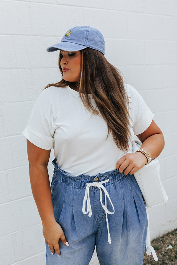 Well Said Shift Tee In Ivory Curves