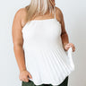 Remarkable Reason Pleated Tank In White Curves Image - 1