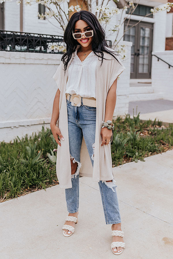 Mind On Miami Knit Overlay In Birch