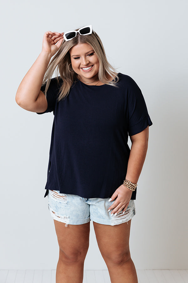 Well Said Shift Tee In Navy Curves Image - 2
