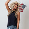 Backyard BBQ Shift Tank In Navy Image - 1