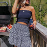Lake Days Smocked Tube Top In Navy Image - 1