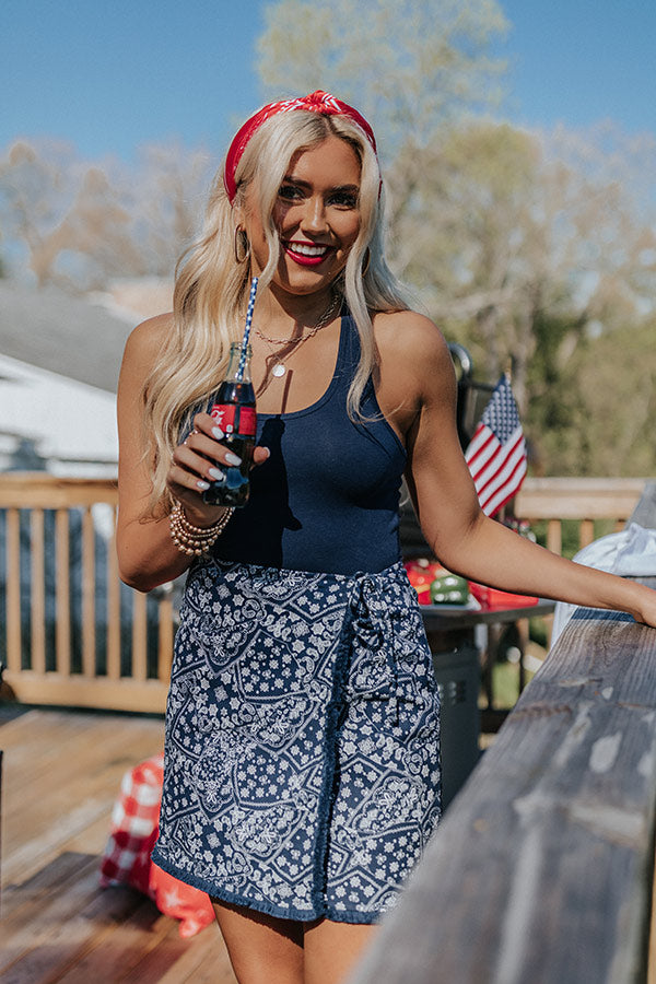 Style Report Bodysuit In Navy Image - 2