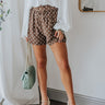 Full Of Promises Polka Dot  Shorts in Brown Image - 1