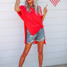 Feeling Sparks Shift Tee In Red Image - 1