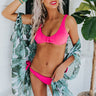 Sangria And Sandals Bikini Top in Hot Pink Image - 1