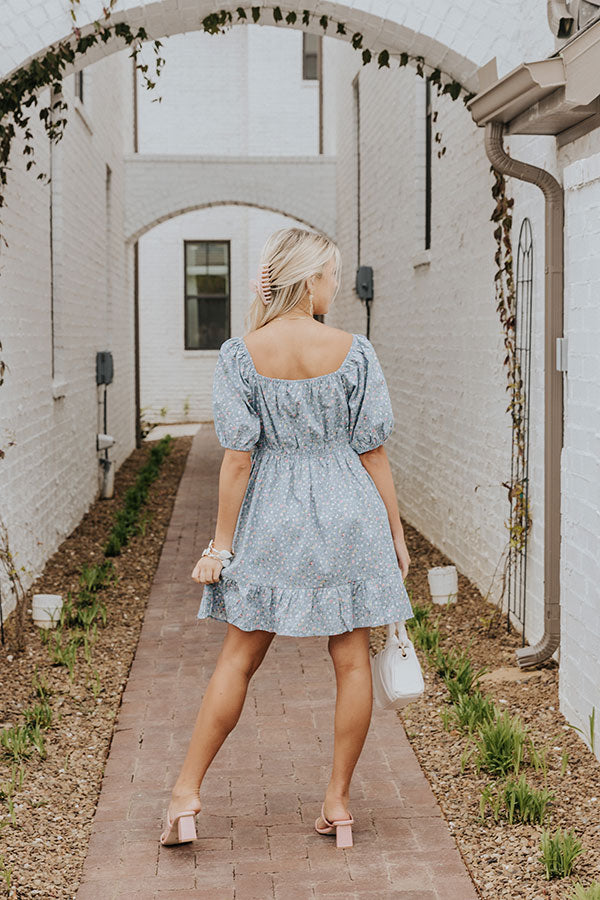 Hydrangea Season Dress In Airy Blue Image - 5