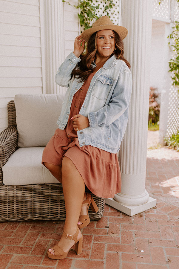 The Bellerose Denim Jacket In Light Wash Curves