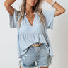 Total Spotlight Moment Babydoll Top in Sky Blue Image - 1