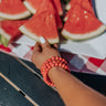 Upbeat Style Semi Precious Bracelet In Scarlet Image - 1