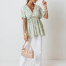 Confetti Confessions Babydoll Top In Pear Image - 1