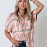 River Bend Stripe Top In Peach Image - 1