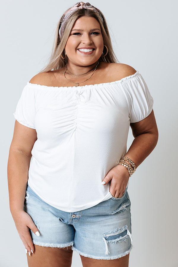 Shape Of My Heart Top In White Curves