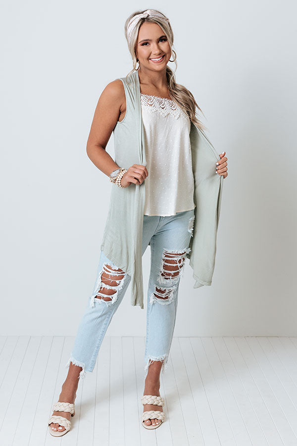 Chasing Fame Cardigan In Pear Image - 1