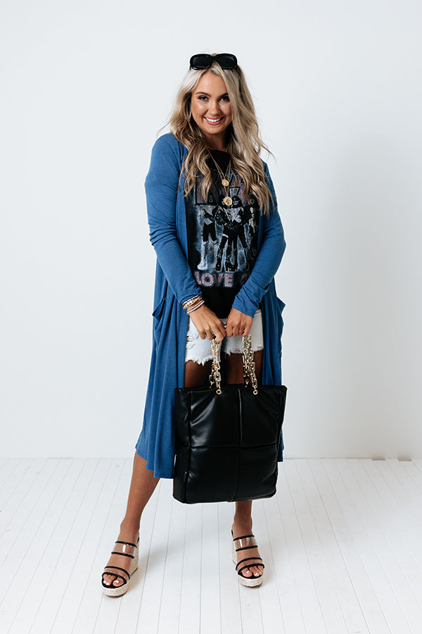 Triple Threat Cardigan In Blue Image - 1