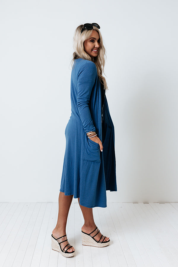 Triple Threat Cardigan In Blue Image - 4