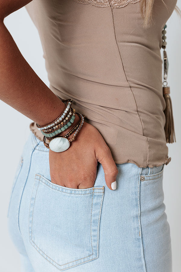 Patio Luxury Semi Precious Wrap Bracelet