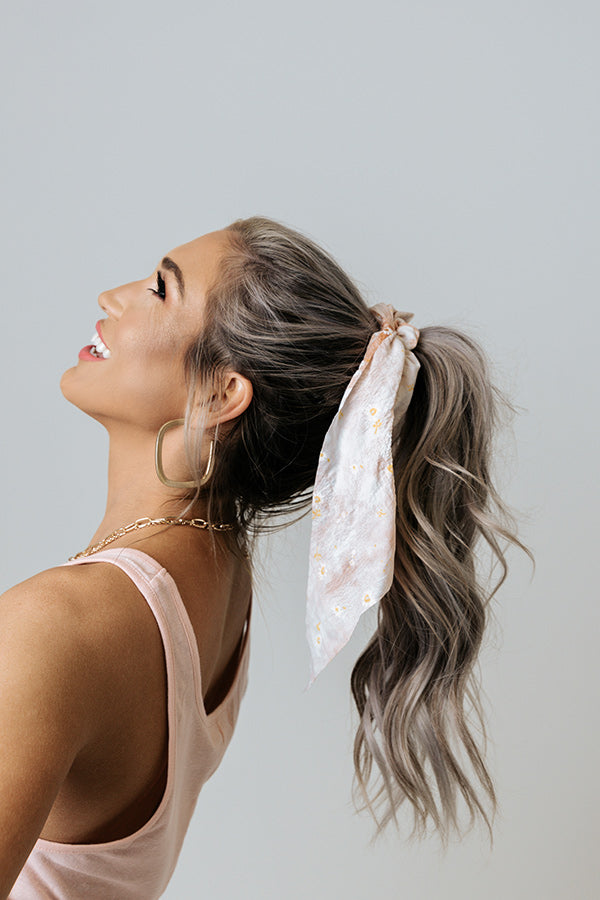 Sunday Drive Hair Scrunchie In Rust