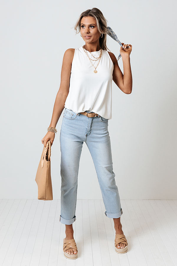 The Beta High Waist Jean In Light Wash