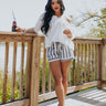 Splendid Summer Stripe Shorts In Navy Image - 1