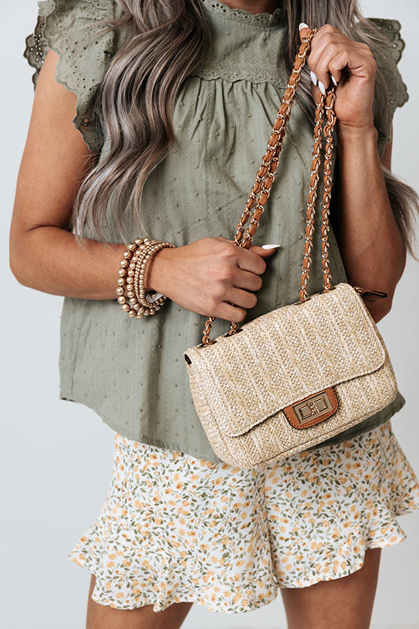 Palm Trees Required Raffia Crossbody