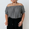 Summer Pop Gingham Top In Black Curves Image - 1