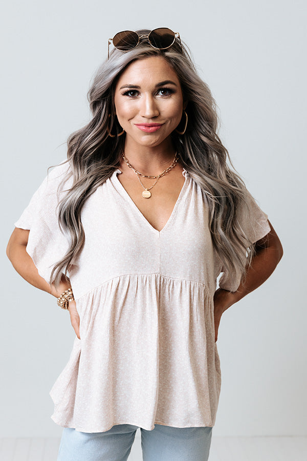 Total Spotlight Moment Babydoll Top In Pink