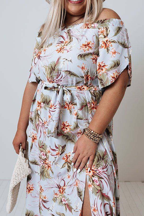 Santa Rosa Sunset Floral Maxi In Airy Blue Curves Image - 2
