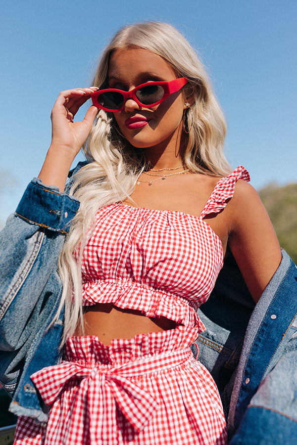 Poolside Luxe Sunnies in Red