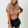 Hit The Gym Tee In Camel Image - 1