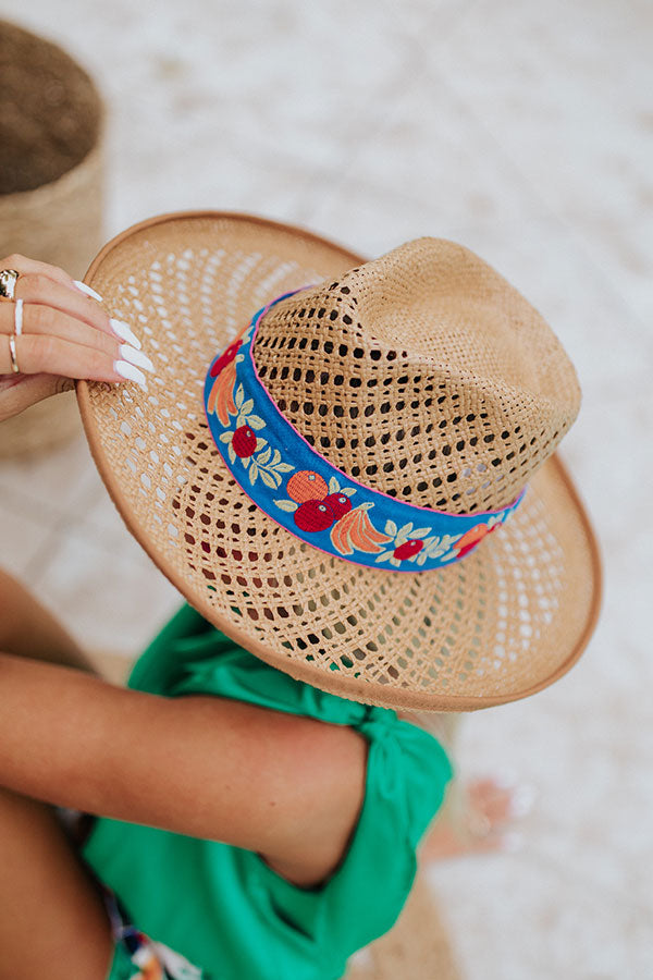 Prossecco Paradise Straw Fedora