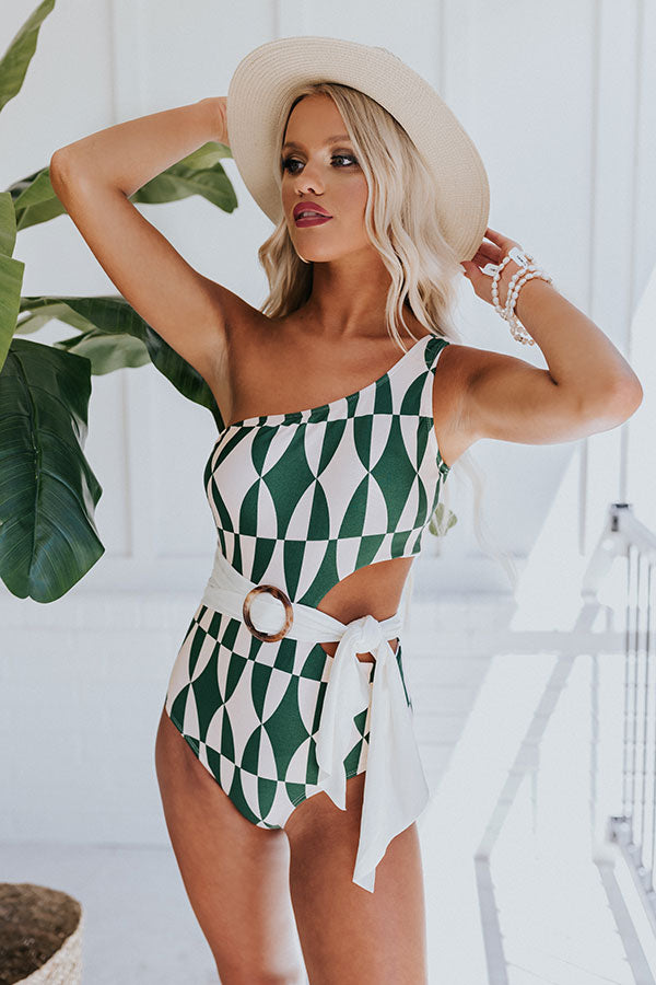 Yacht Cruise Cut Out One Piece Swimsuit in Champagne Image - 5