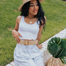 Keeping Cool Smocked Crop Tank In White Image - 1