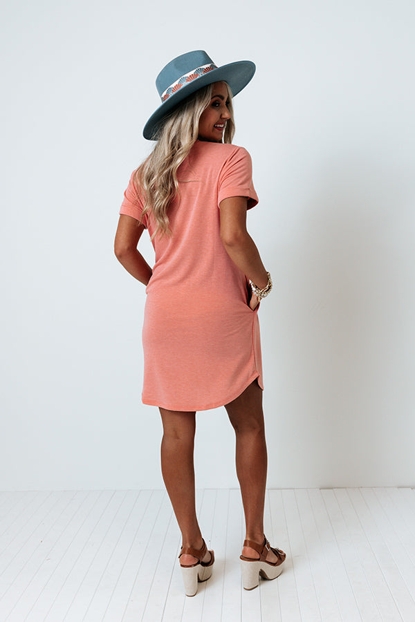 New Adventure T-Shirt Dress In Blooming Dahlia Image - 5