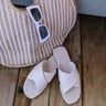The Juanita Faux Leather Sandal In Ivory Image - 1