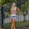 Line In The Sand Knit Crop Top In Birch Image - 1