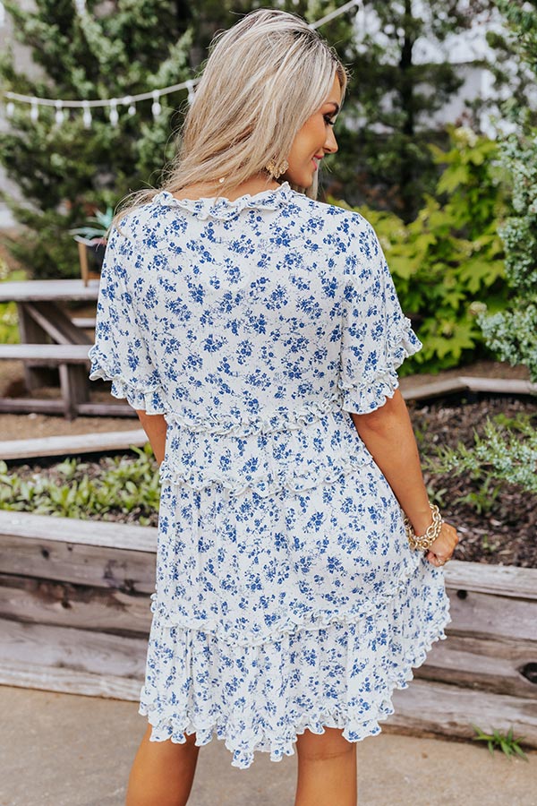 Certified Sweet Floral Babydoll Dress In White Image - 5