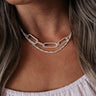 Abundant Flow Link Necklace In Silver Image - 1