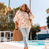 Coastal Cure Floral Top In Ivory Curves Image - 1