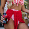 Swim Up Bar Mesh Cover Up in Red Image - 1