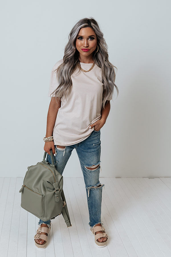 Renew My Love Shift Tee In Birch Image - 2