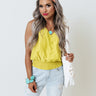Coastal Vacay Top In Lime Punch Image - 1